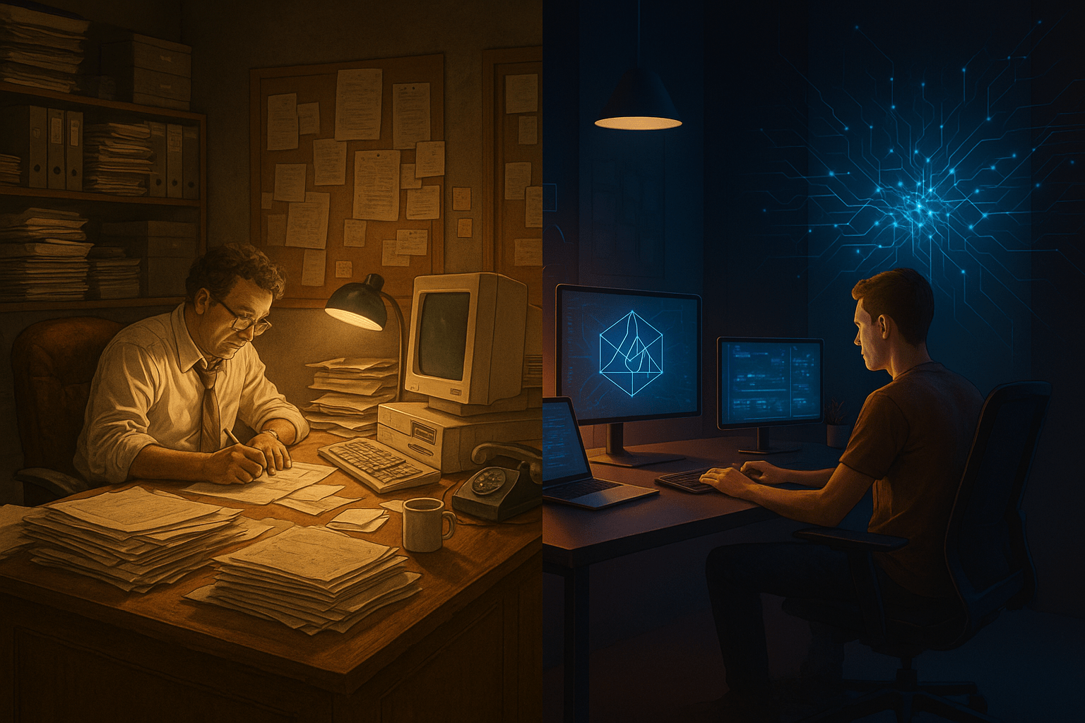 Abstract AI design representing the shift in the design industry.