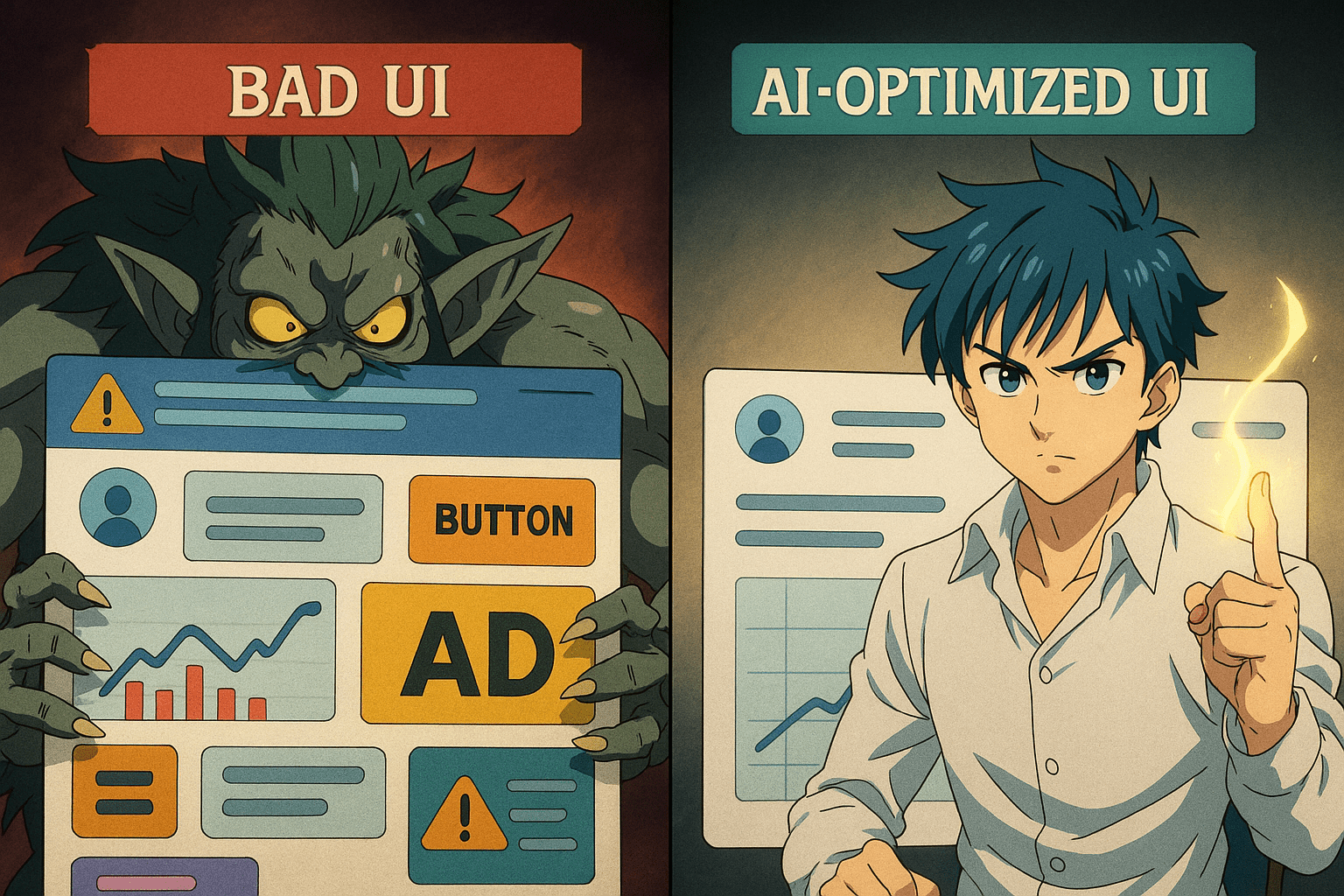 A metaphorical image representing the seven deadly sins of UI design.