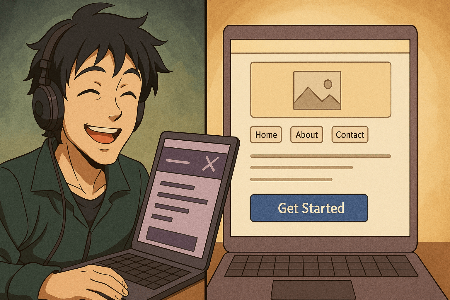 A design that ignores accessibility, with elements that are hard to see or use for people with disabilities.