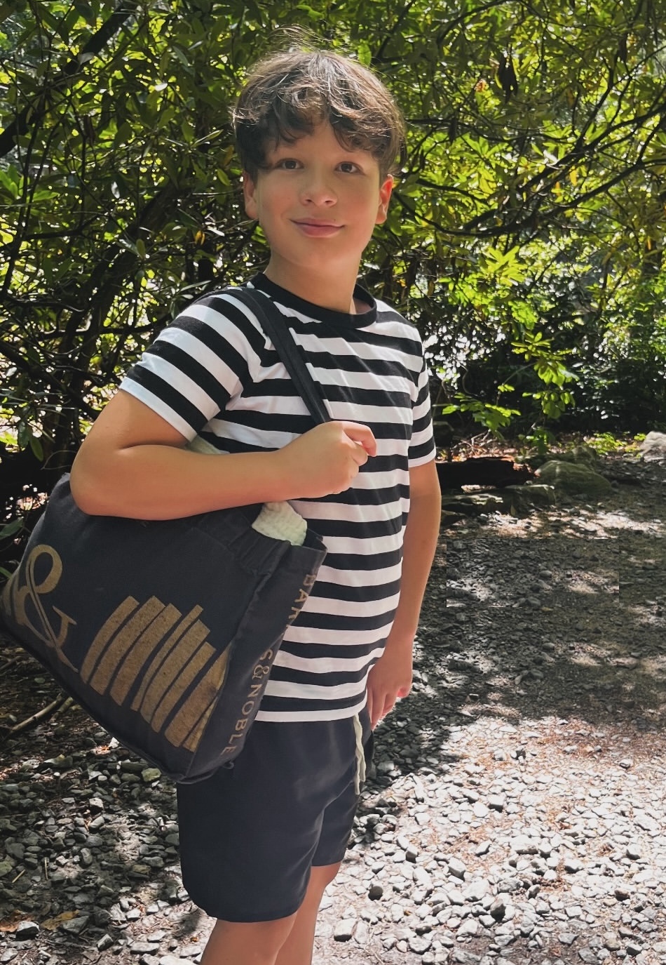 Siv Bahr, a young child, taking a picture with a camera.